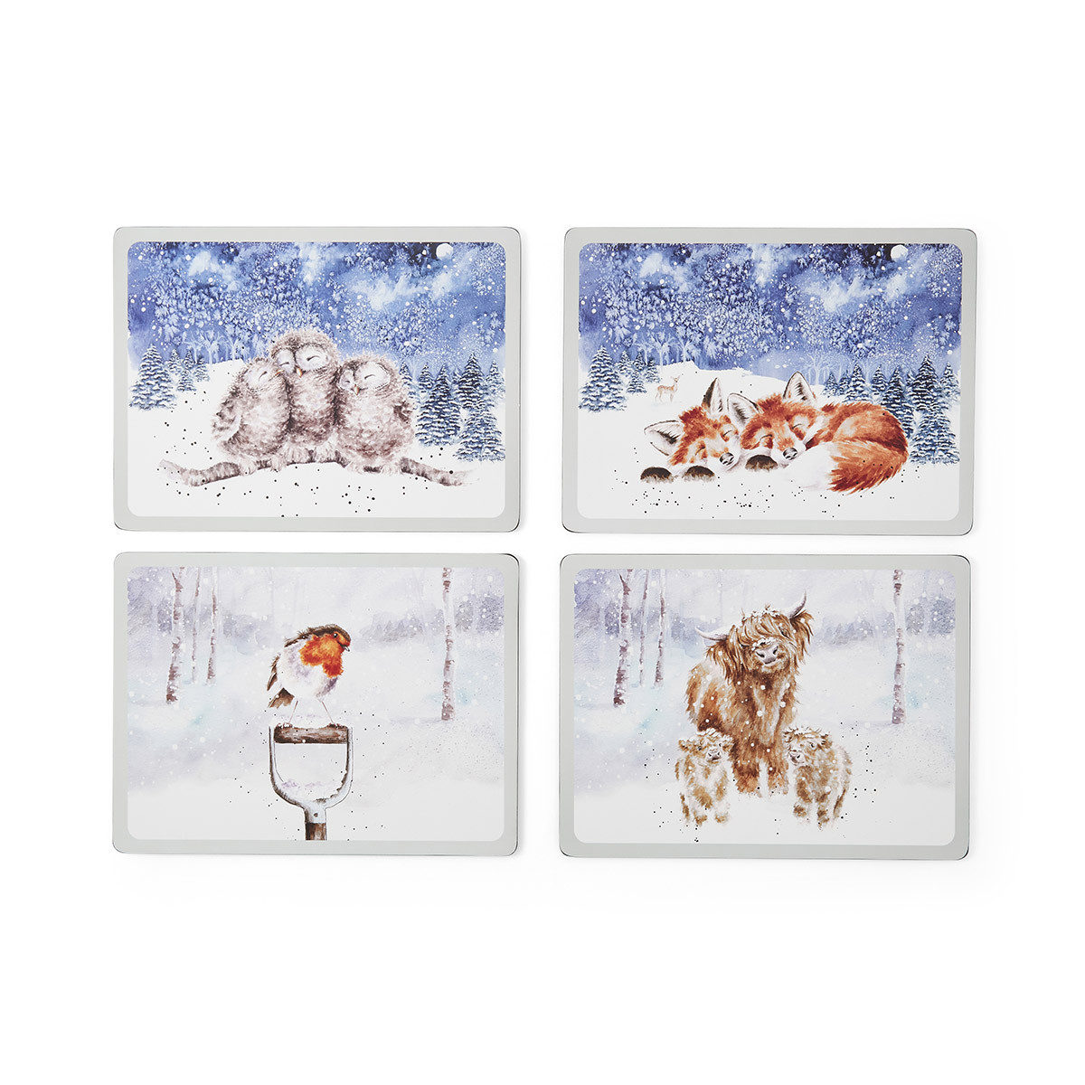 Wrendale Designs Wrendale Placemats - Winter Skies Set of 4 (L) image number null